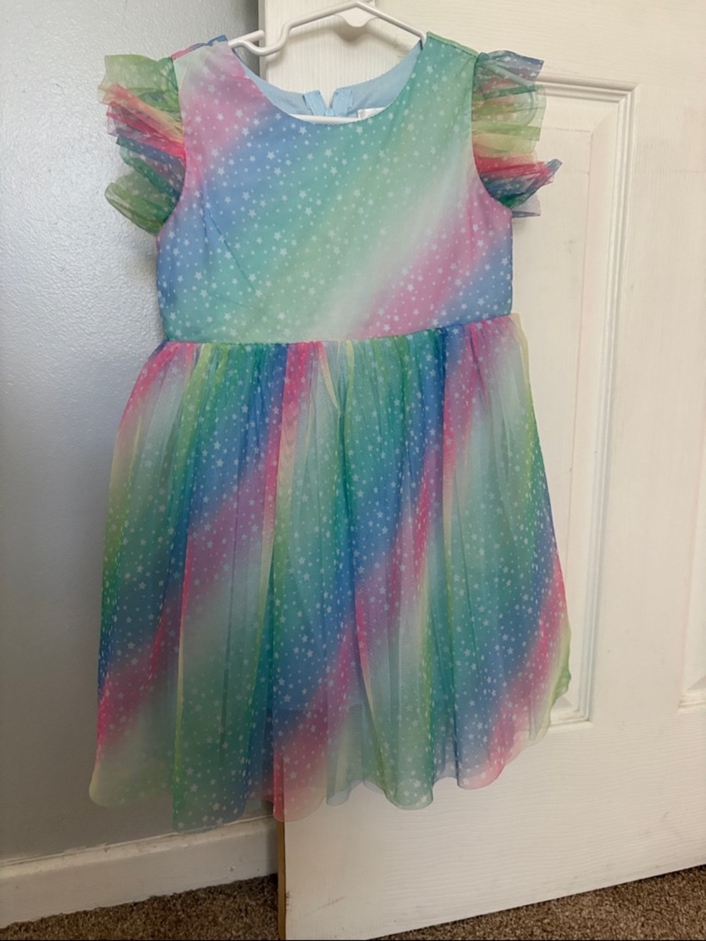 Popatu Rainbow Star Chiffon Party Dress
